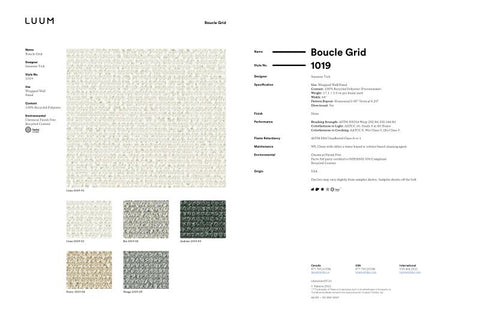 BOUCLE GRID SAMPLE CARD