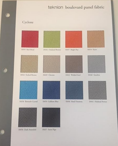 BOULEVARD-CYCLONE SAMPLE CARD