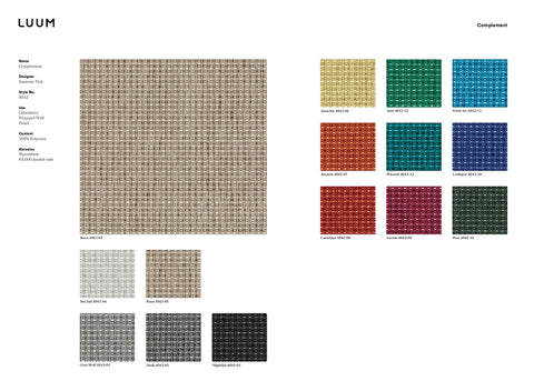 COMPLEMENT SAMPLE CARD