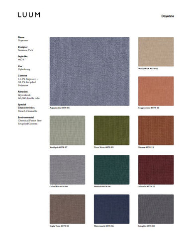 DOYENNE SAMPLE CARD