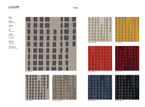 EQUILUX SAMPLE CARD