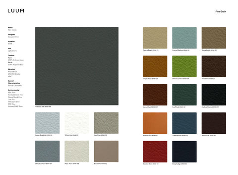 FINE GRAIN SAMPLE CARD