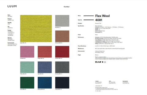 FLEX WOOL SAMPLE CARD