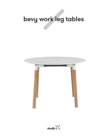 BEVY WORK LEG TABLES SELL SHEET