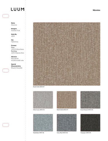 MONOTEX SAMPLE CARD