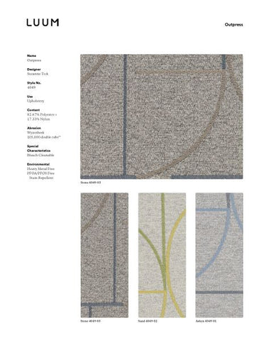 OUTPRESS SAMPLE CARD