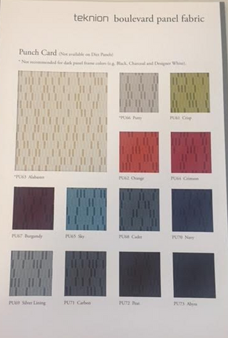 BOULEVARD-PUNCH CARD SAMPLE CARD