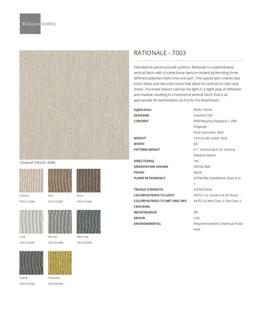 RATIONALE SAMPLE CARD
