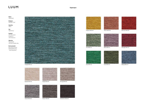 SUPERSPUN SAMPLE CARD