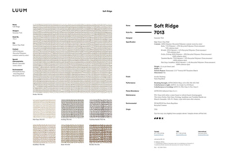 SOFT RIDGE SAMPLE CARD