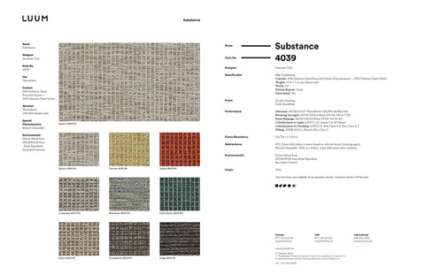 SUBSTANCE SAMPLE CARD
