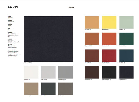 TOP COAT SAMPLE CARD